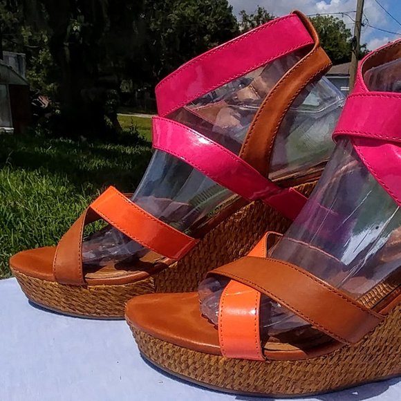 Colorful high heel sandals   Sz 10 - Picture 4 of 14